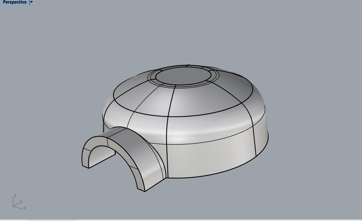 Modello 3D cupola forno