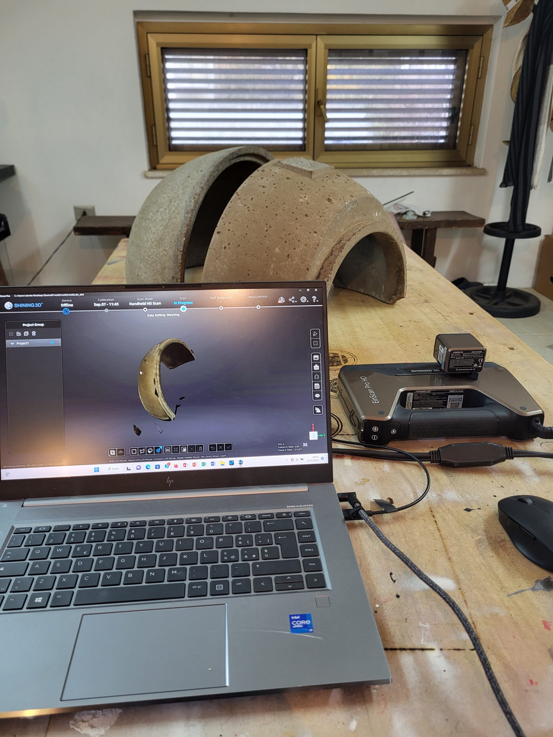 Scansione cupola forno
