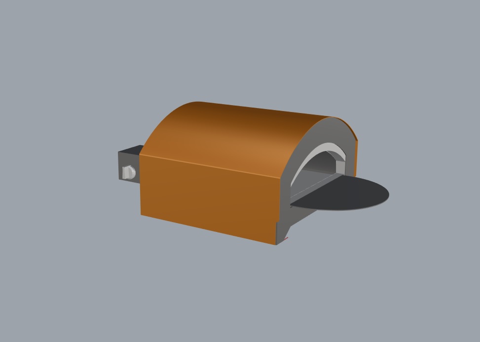 Render CAD del forno Zio Ciro