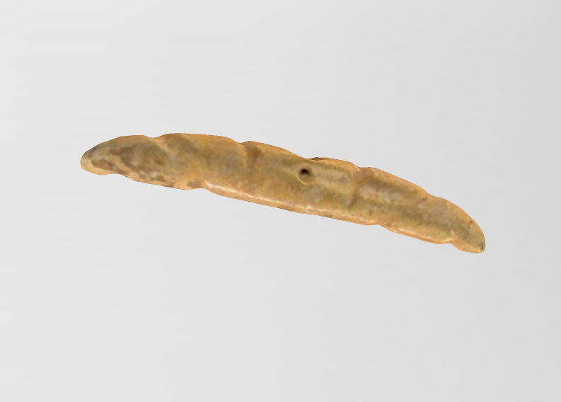 Render del modello digitale di un bronzetto nuragico